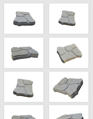 高清免抠灰色石块砖头素材