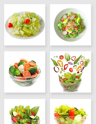 美味的蔬菜沙拉设计素材
