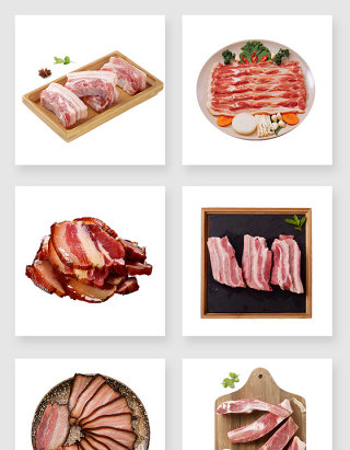 美味的五花猪肉设计素材