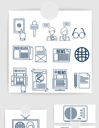 矢量媒体新闻传媒元素