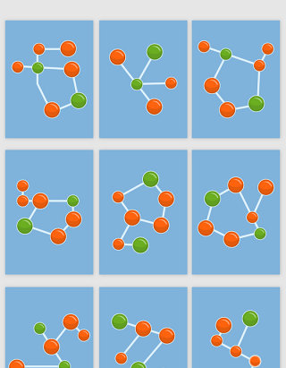 科技的线条分子结构矢量素材