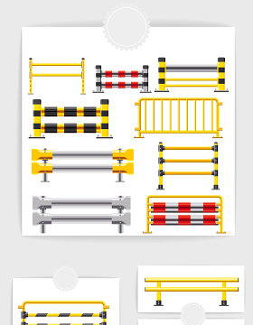 矢量高清道路护栏围栏