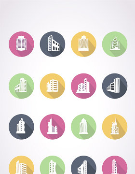 矢量建筑图标素材
