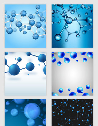 蓝色科技医疗线条分子纹理矢量素材