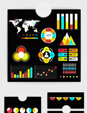 13款矢量ppt数据统计元素