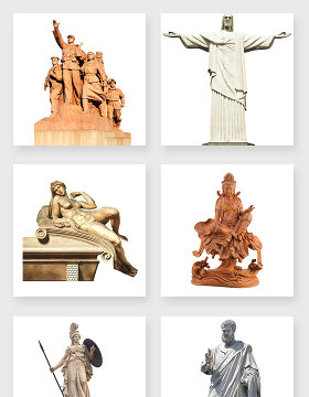 各种雕塑png设计素材