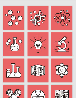 矢量生物化学科技元素