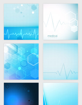 蓝色医疗科技的光效纹理矢量素材