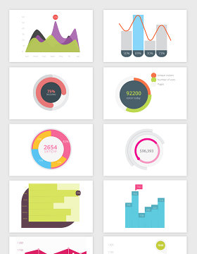 10款矢量PPT数据统计图标