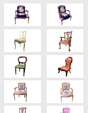 高清免抠欧式中世纪高档椅子