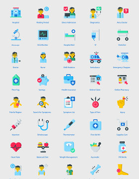 医学医院医疗主题应用图标素材