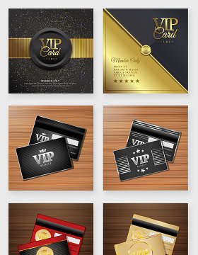 高档VIP会员卡设计样机模版素材