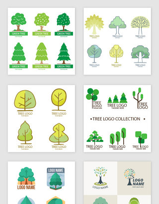 绿色树木logo设计素材