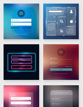 APP应用程序用户登陆界面UI设计素材