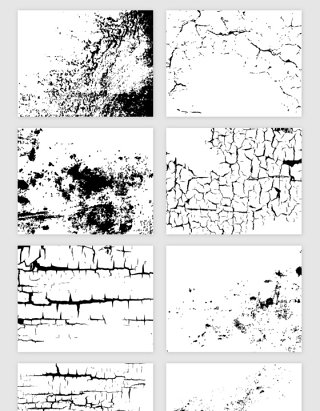墨迹裂痕效果矢量素材