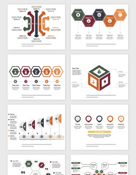 多彩PPT报表类的矢量素材