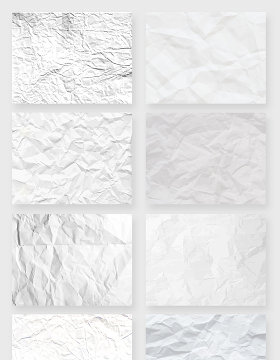 白色褶皱纸张纸质纹理矢量素材