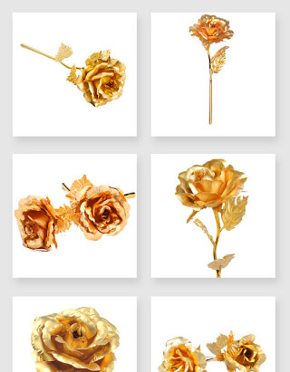 金光闪闪玫瑰花设计素材