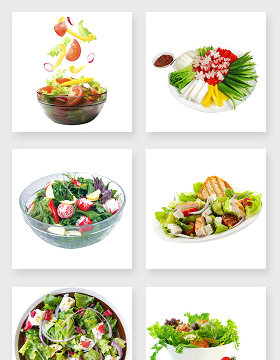 美味的蔬菜沙拉设计元素合集