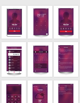 手机软件程序APP界面UI设计素材