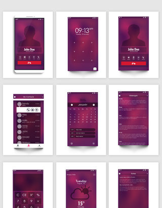 手机软件程序APP界面UI设计素材