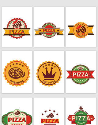 披萨标签设计素材