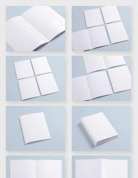 空白画册书籍设计模版样机素材