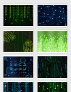 矢量科技电子矩阵底纹