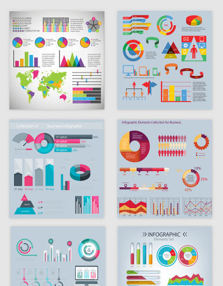 彩色图形图表集合