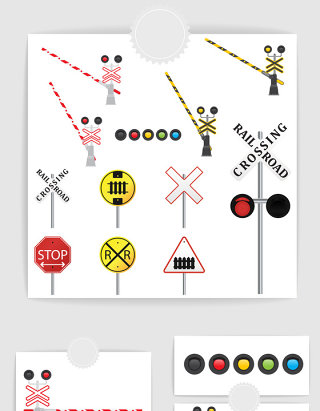 矢量铁路交通指示牌