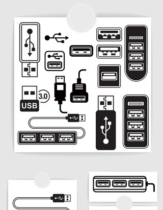 矢量USB元素素材