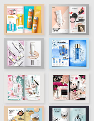 美容产品杂志周刊画册设计素材