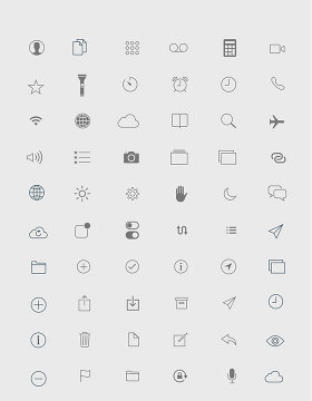 66个IOS系统图标素材