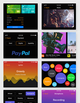 流行音乐APP界面UI设计素材
