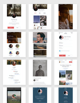 人物简介app界面设计素材