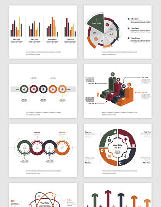 实用企业PPT报表类矢量的素材