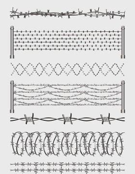 矢量防护栏铁丝网素材