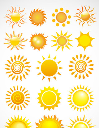 太阳太阳元素矢量图标