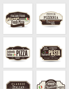 披萨标签设计元素