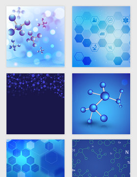 科技蓝色线条分子纹理矢量素材