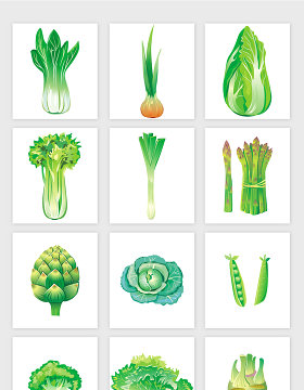 矢量绿色蔬菜素材