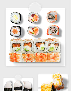 日式寿司卷美食实物图形