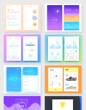 时尚app应用程序界面ui设计素材