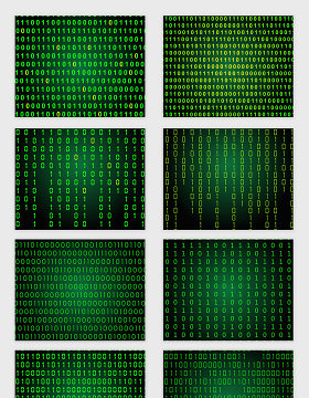 矢量绿色数字科技矩阵底纹图案