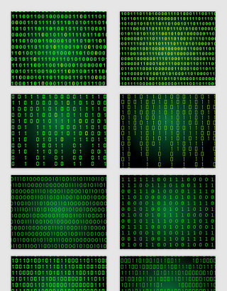矢量绿色数字科技矩阵底纹图案