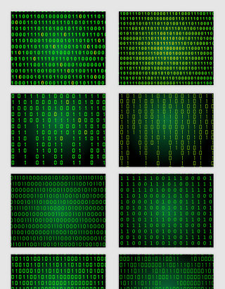 矢量绿色数字科技矩阵底纹图案