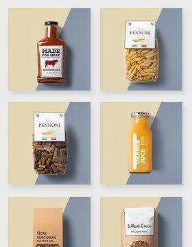 零食饮料美食外包装品牌贴图样机素材