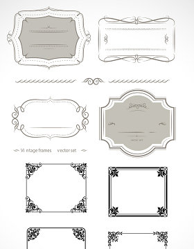 欧式边框线条边框矢量图欧式边框线条边框图