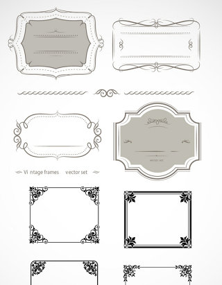 欧式边框线条边框矢量图欧式边框线条边框图