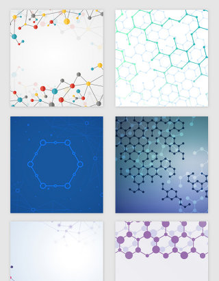 科技线条分子纹理矢量素材